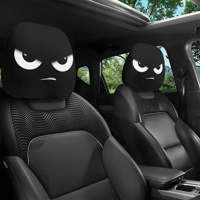 Halloween Face Printed Car Pillowcase Decorative Washable Cushion Cover for Auto Seat Headrest