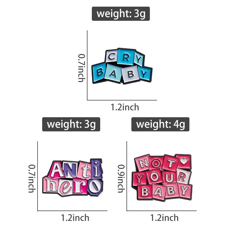Scientific Program Code Collection Brooch Enamel Pins - Creative Chemical Element Symbols