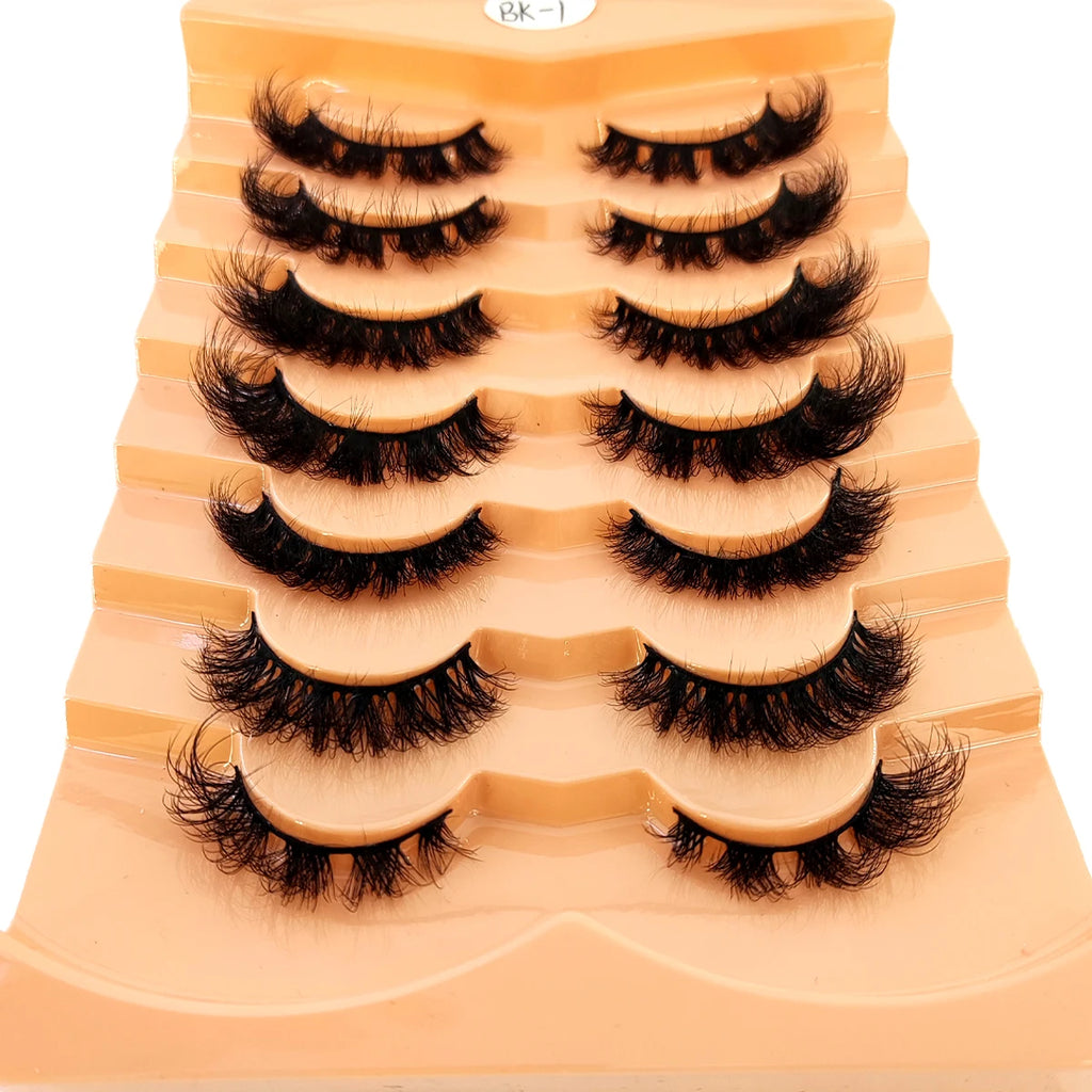 False Eyelashes 3D Faux Mink Winged Fluffy Natural Long Strip Eye Makeup