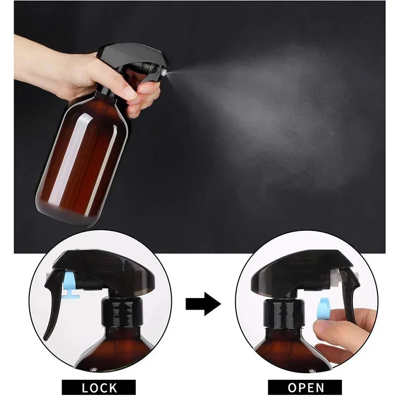 300ml Refillable Plastic Spray Bottle with Adjustable Head Leak-Resistant Household Liquid Dispenser