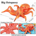 Marine Molluscs Model Action Figure Set – Octopus & Squid Sea Life Educational Toys