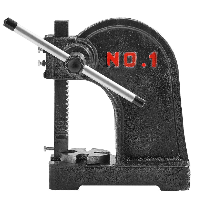 1 Ton Manual Arbor Press Cast Iron Heavy-Duty Hand Press for Metal and Leather Stamping
