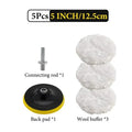 Car Polishing Pad Set - 3, 4, 5 Inch Wool & Foam Buffing Discs for Auto Paint Care