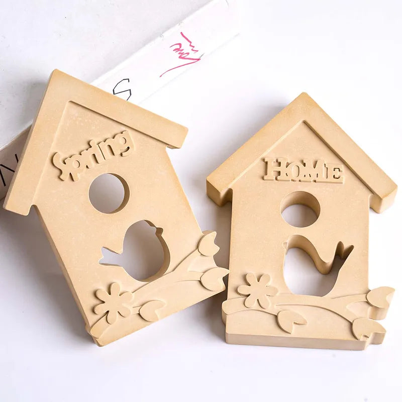 Hollow Bird House Silicone Mold for DIY Spring Home Decor and Craft Gifts