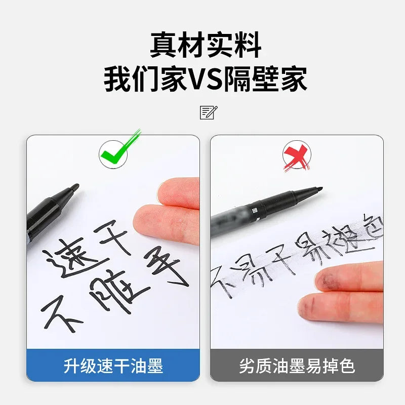 Permanent Paint Marker Pen for Plastic Wood Metal Glass - Double Tip Art Ink