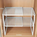 Adjustable Telescopic Closet Shelf Organizer Space Saver for Wardrobe & Cabinets