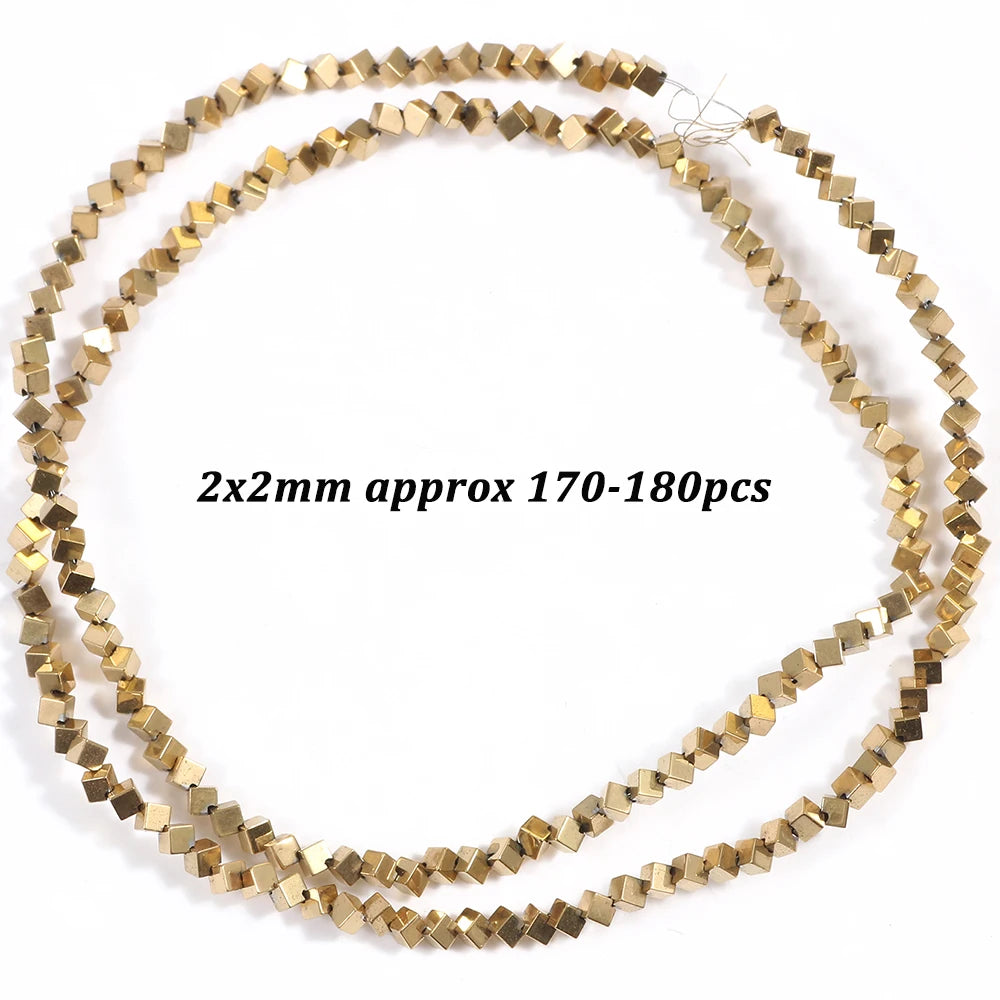 Natural Stone AAA+ Hematite Spacer Beads for Jewelry Making 15''