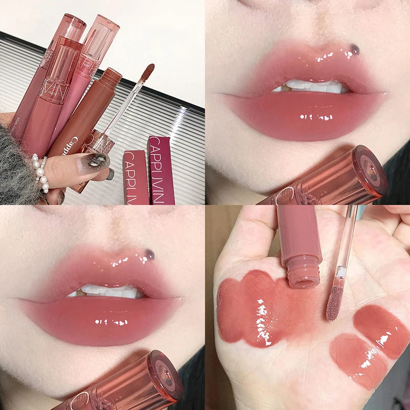 Long-Lasting Waterproof Lip Gloss - High Pigment Jelly Lip Shine