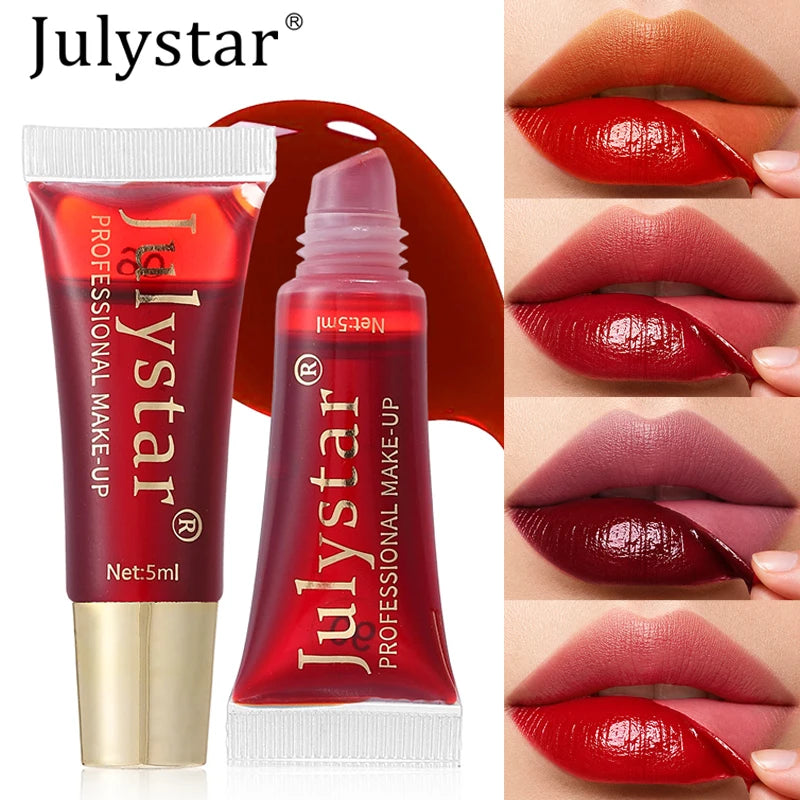 Long-Lasting Waterproof Lip Gloss with Peel Off Mask - 6 Colors