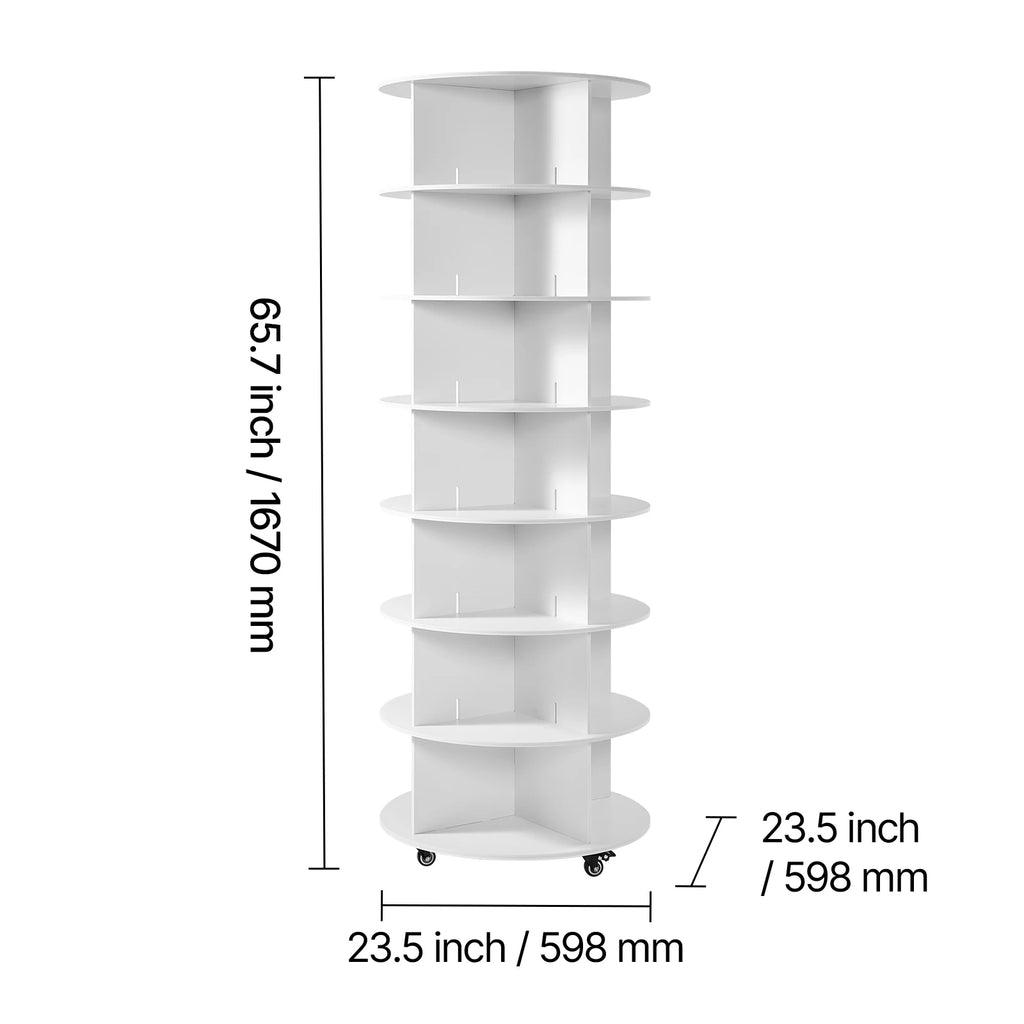 360° Rotating Shoe Rack Tower with Multiple Compartments for Closet and Entryway Storage
