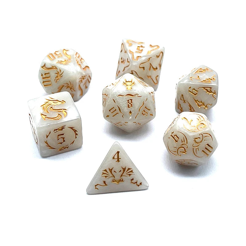 Multi-Sided 7-Die Polyhedral Dice Set for DND TRPG & Board Games
