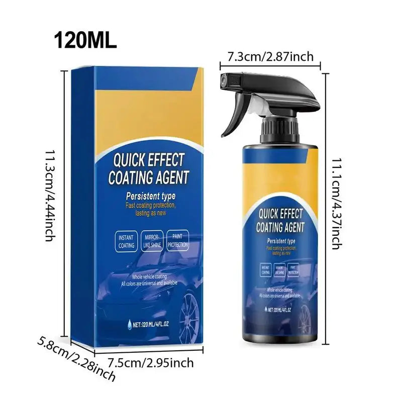 Nano Ceramic Car Coating Spray 120ml Quick Protective Wax Polish for Vehicles