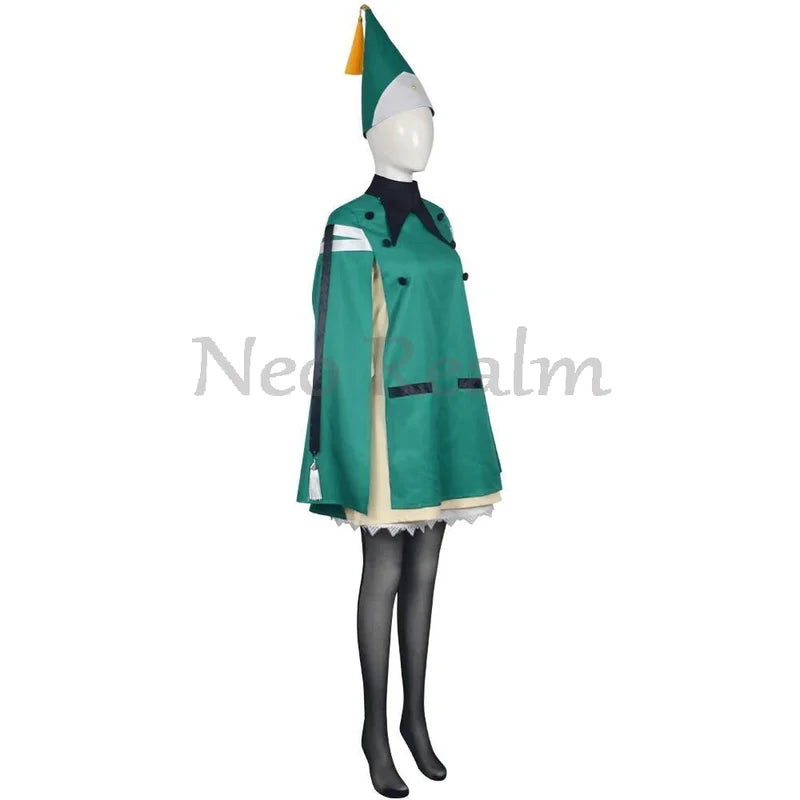 Anime Witch Hat Costume Set for Women Girls - Full Dress Jacket & Props Halloween Cosplay