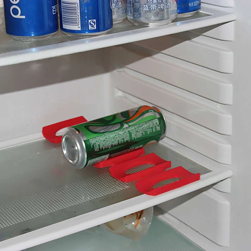 Silicone Can & Bottle Rack Holder Mat Organizer for Fridge, 1-2 Pieces