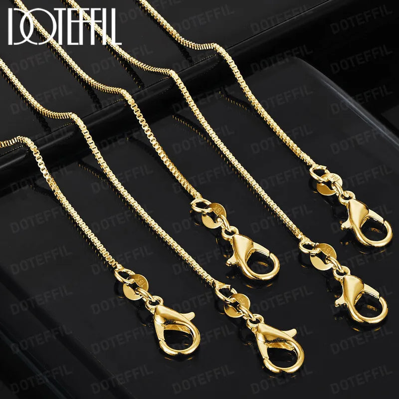 Gold Chain Necklace for Women & Men 16-30 Inch Jewelry Gift