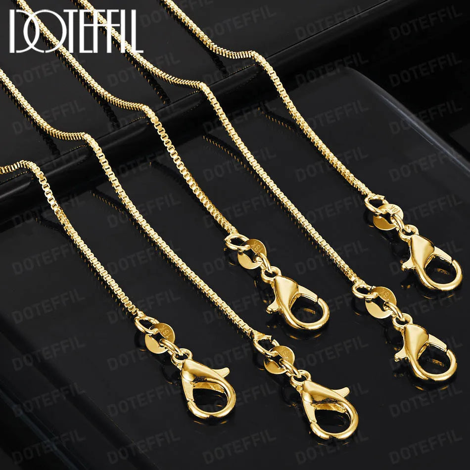 Gold Chain Necklace for Women & Men 16-30 Inch Jewelry Gift