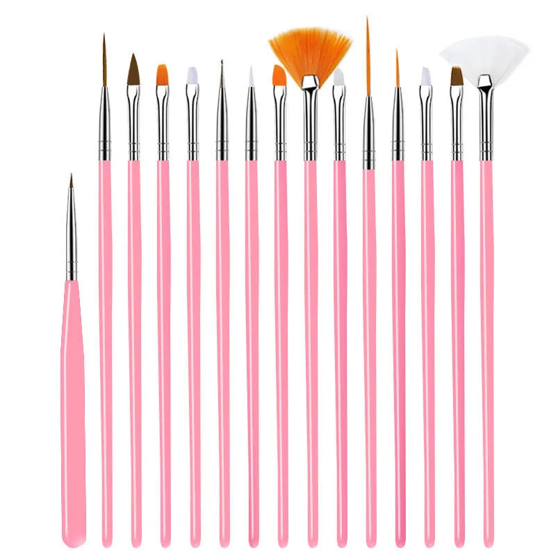 Nail Art Brush Set with Dotting and Detailing Tools for Professional and Home Use