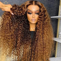 Deep Wave Human Hair Wig 13x4 HD Lace Front 30-36 Inch 250% Density - Natural Look