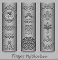 Cute Angel Silicone Nail Stencil Mold Retro Baroque Cupid Designs 3D Sculpting Template