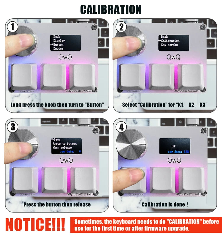 Magnetic Trigger Switch Keyboard with RGB Music Game Volume Knob - Compatible with O3C DJMAX SDVX Geometry Dash