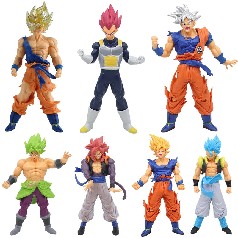 15-18cm Anime Action Figures - Dragon Ball Z Super Saiyan Goku Vegeta PVC Statue Collection
