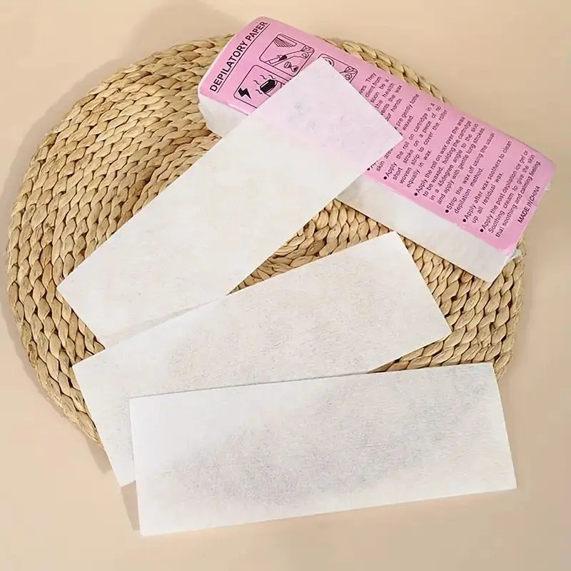 Hair Removal Wax Strips Kit - Disposable Gentle Painless for Face & Body