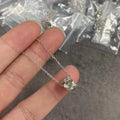 Sterling Silver Diamond-Studded 18K Gold Honeycomb Necklace for Women