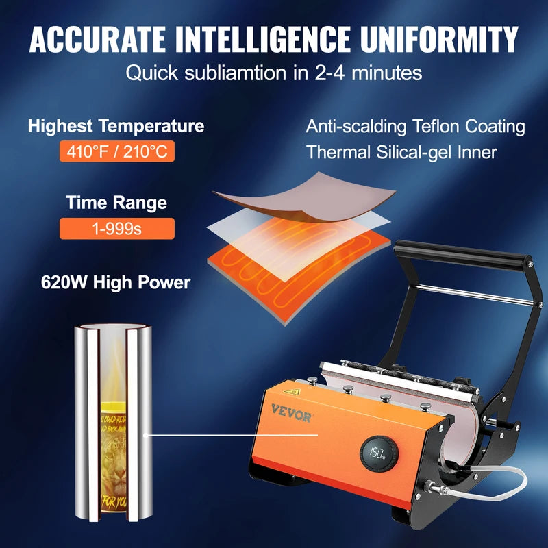30oz Tumbler Heat Press Machine for Sublimation Transfer with Touchscreen Control