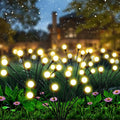10 LED Solar Firefly Garden Lights Waterproof Outdoor Pathway Lamps