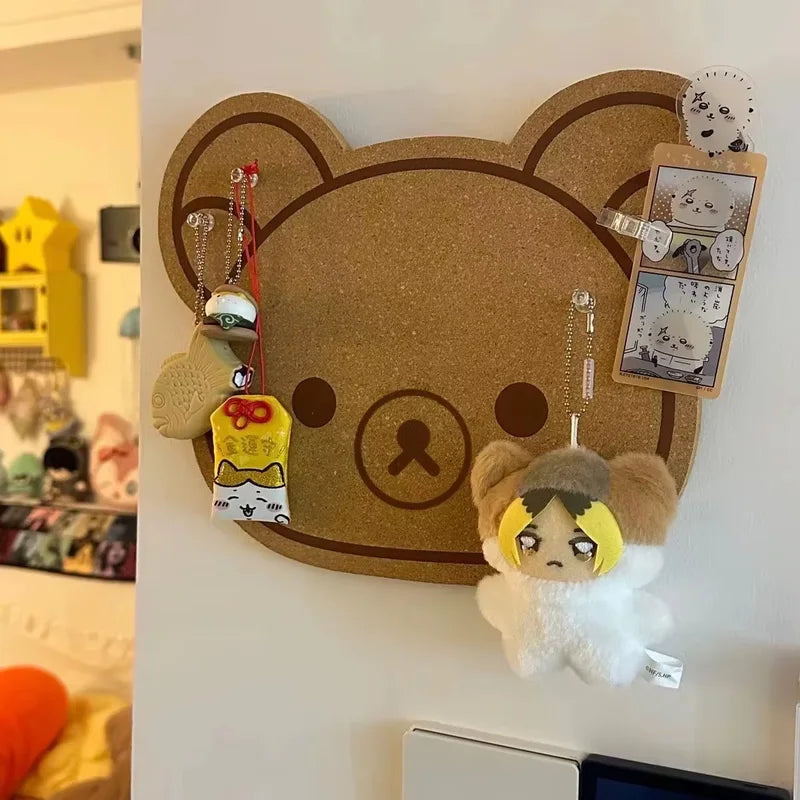 Children's Room Felt Wall Decor Panel with Bear Design - 30x24cm