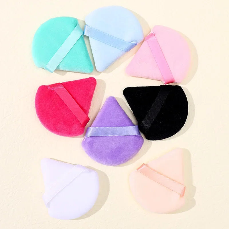 Triangle Velvet Powder Puff Makeup Sponge - Washable Face Contour Tool