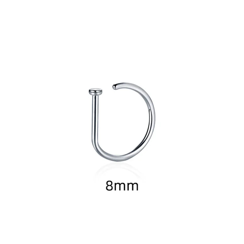Unisex Fake Nose Ring Earrings Non Piercing Clip Body Jewelry Stainless Steel