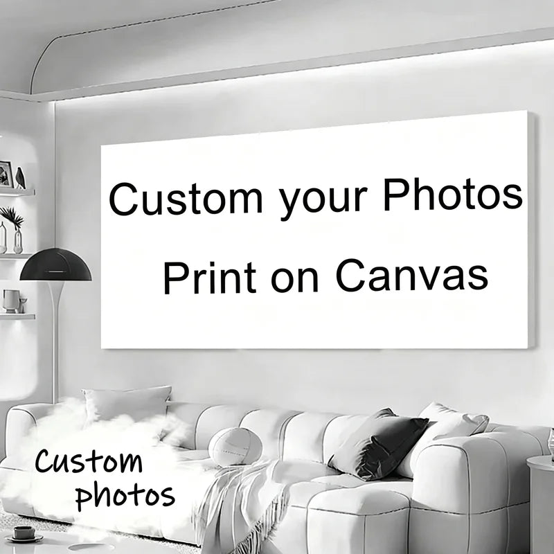Custom Canvas Poster Print - Personalized Photo Wall Art for Family Pets Scenery & Events