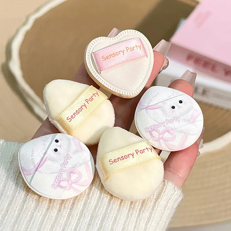 Mini Makeup Sponge Set with Box - Soft Velvet Facial Beauty Tools 5pcs