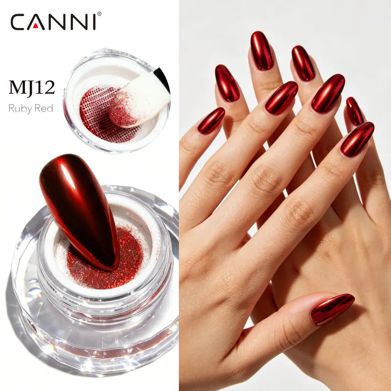 Mirror Chrome Powder Top Coat for Nail Art - 9ML Professional Gel Polish Finish