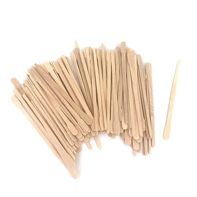 Disposable Waxing Applicator Sticks - 100pcs Waxing & Hair Removal Tools