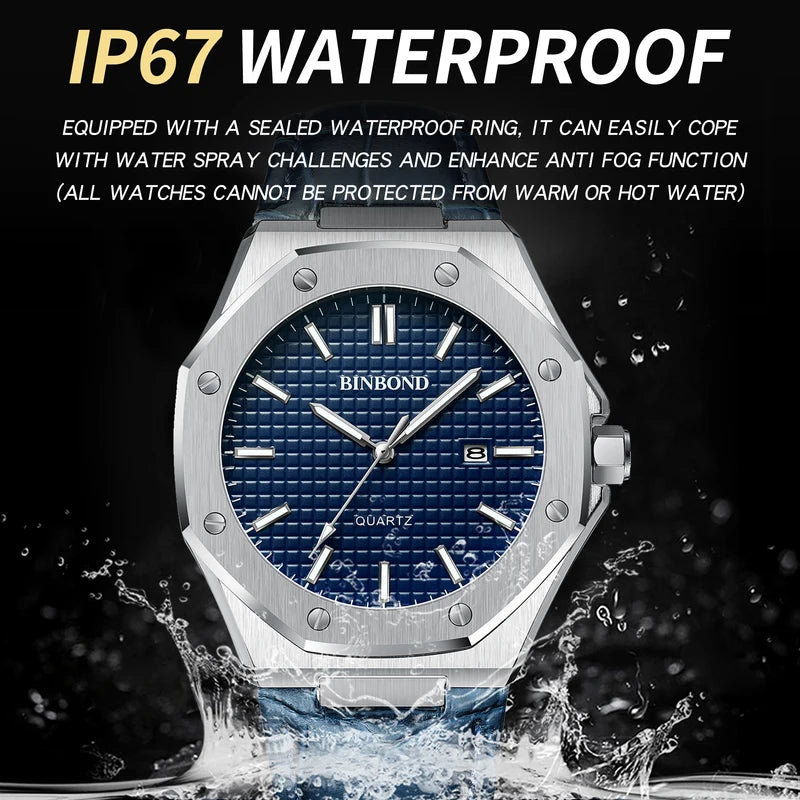 Men's Quartz Sports Watch Waterproof Luminous Auto Date Business Casual