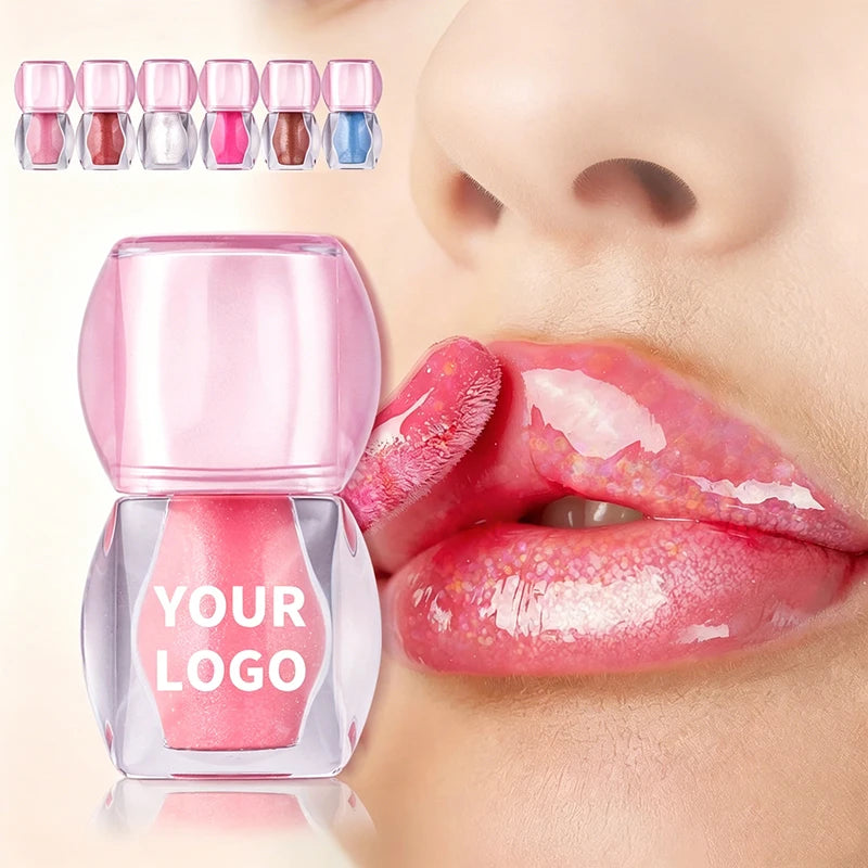 Vegan Metallic Lip Gloss - Custom Logo Pearlescent Lip Shine with Fine Shimmer