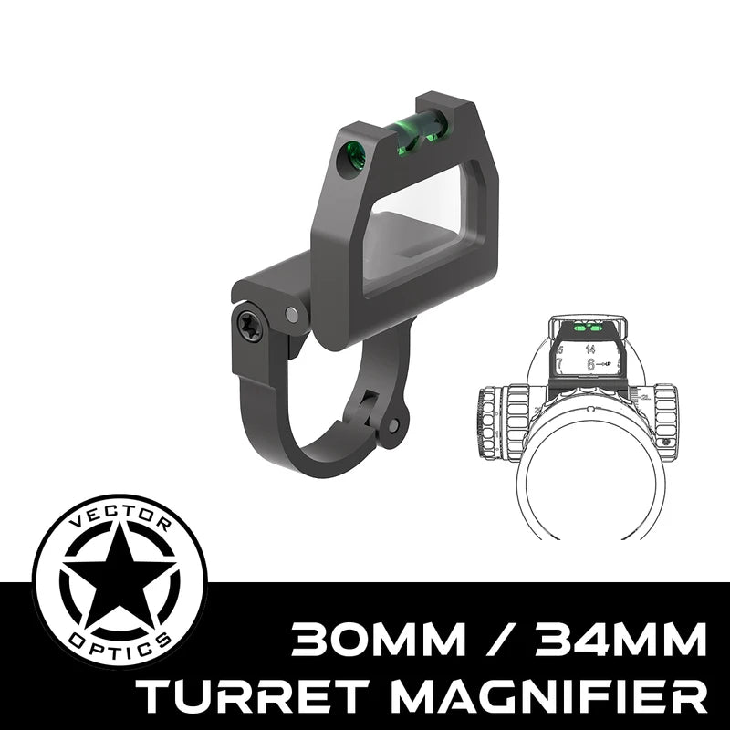 30mm/34mm Quick-Flip Scope Turret Mount Ring with Bubble Level for Riflescopes
