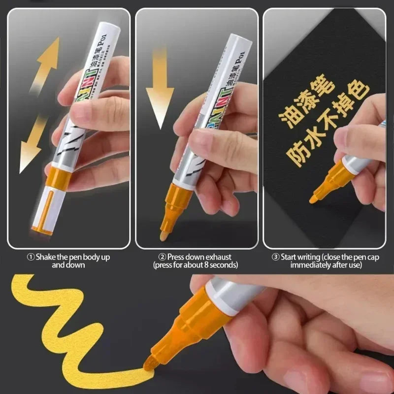 Car Paint Scratch Repair Pen - Waterproof Water-Based Automotive Touch-Up Marker