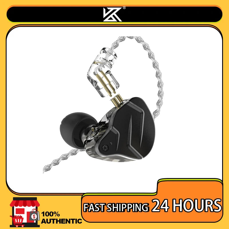 KZ ZSN Pro X Hybrid In-Ear Headphones - High-Fidelity Metal Earbuds with Noise Cancelling