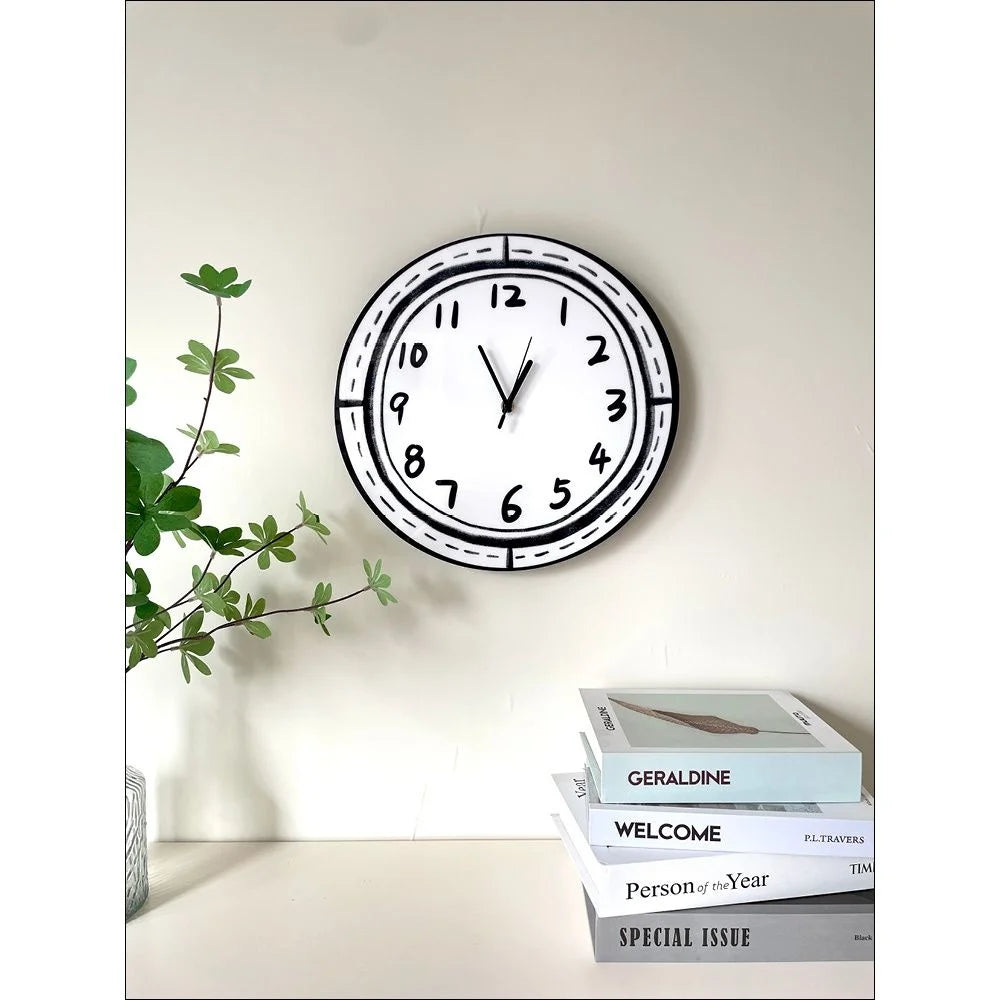 Silent Wall Clock with Cartoon Anime Art - Creative Living Room & Bedroom Decor