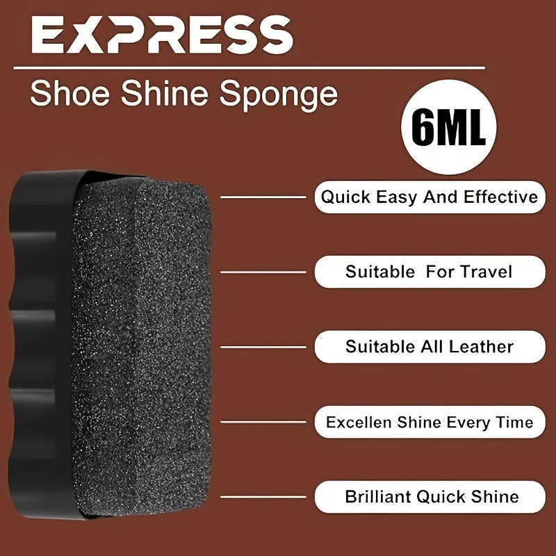 Shoe Oil Sponge Set - Faux Leather Polish and Care for Shoes, Boots, Bags, Furniture