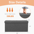 Foldable Storage Ottoman Bench with Hidden Toy Box and Large Capacity