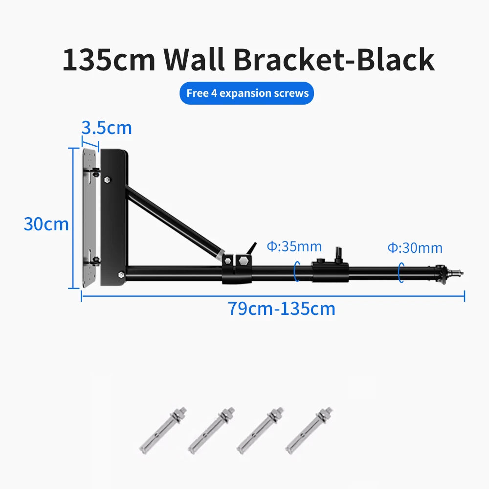 Heavy Wall Mount Boom Arm for Studio Lighting & Projector Bracket 170cm
