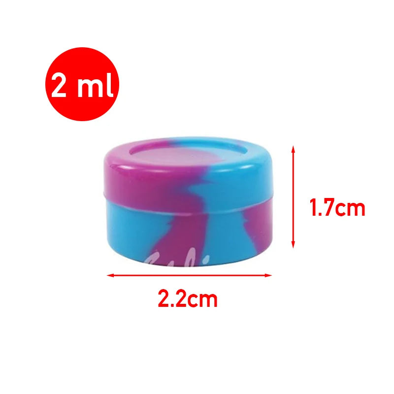 Mini Silicone Storage Containers 2ml - Non-Stick Travel Jars for Creams & Ointments