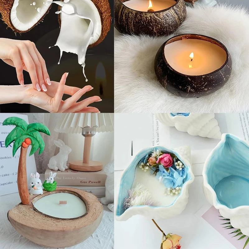 Natural Coconut Wax for Candle Making - Wholesale Raw Material, DIY Aromatherapy Candles