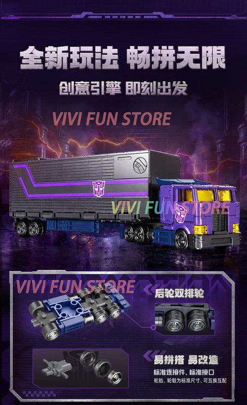 Model Kit for Transformers Motormaster SG Optimus Prime Trailer - Movable Assembly Toys