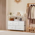 Multifunctional Shoe Cabinet with 5 Fabric Drawers and Space-Saving Design