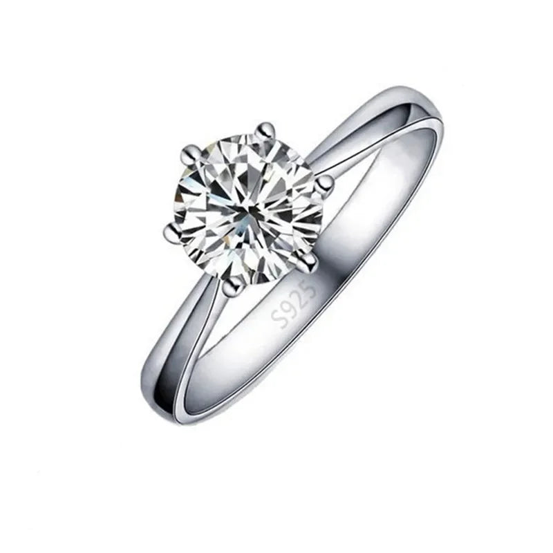 Simple Wedding Band Rings for Women Men 925 Sterling Silver CZ Cubic Zirconia